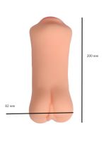 Двосторонній мастурбатор Вагіна-Анус-Рот Real Sex Doll без вібрації
