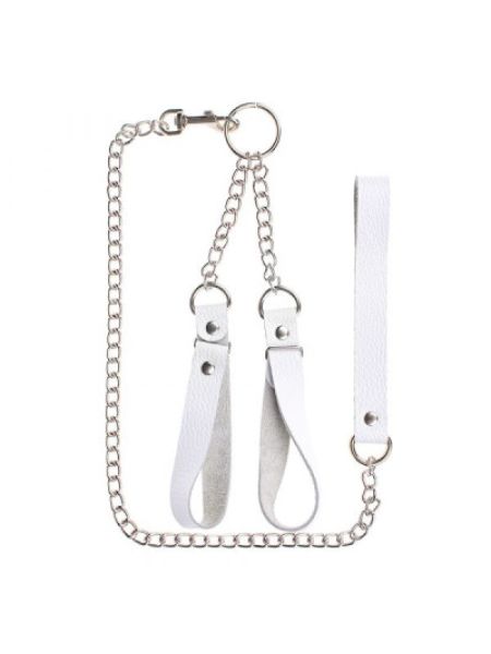 Наручники з повідцем Gentle Hold, White