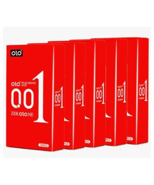 Презервативи OLO Zero One ультратонкі з гіалуроновим мастилом та збуджуючим ефектом (упаковка 10 шт)