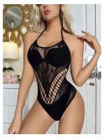 Боді Cindy сітка з візерунком троянди, розмір S/L black (без доступу)