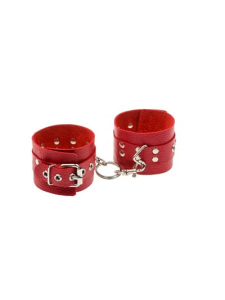 Наручники Leather Rastraints Hand Cuffs, Red