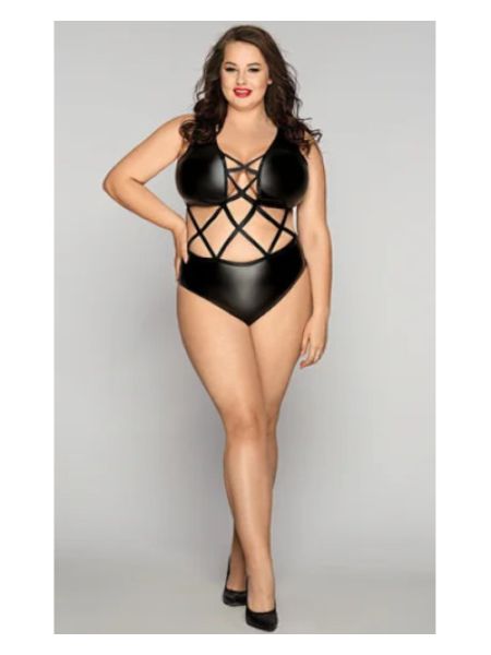 Еротик боді БДСМ з палітурками спереду XL/XXL