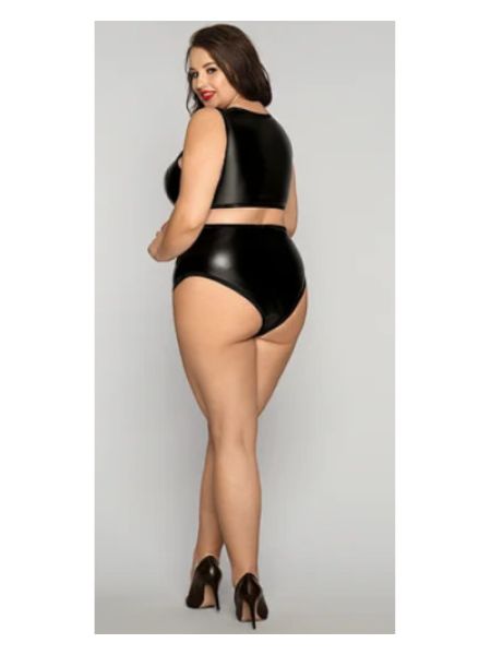 Еротик боді БДСМ з палітурками спереду XL/XXL