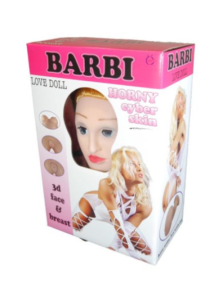 Надувна лялька "BARBI-3D" із вставкою з кібершкіри та вібростимуляцією