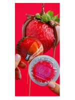 Презервативи ONE Chocolate Strawberry (ароматизовані) (по 1 шт) (упаковка може відрізнятися кольором