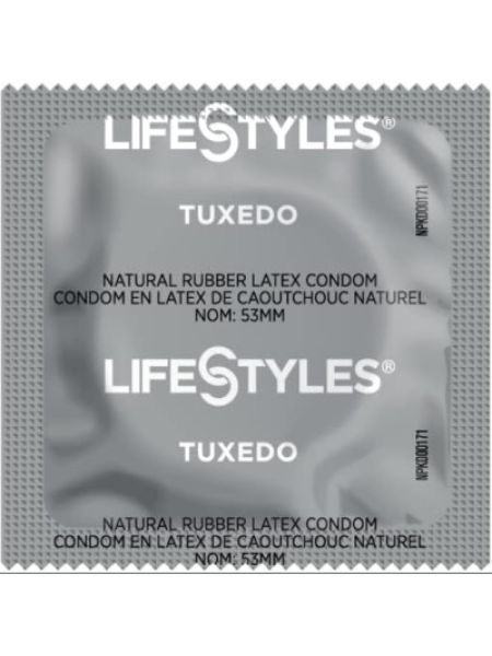 Презерватив чорний 1 шт LIFESTYLES TUXEDO Black