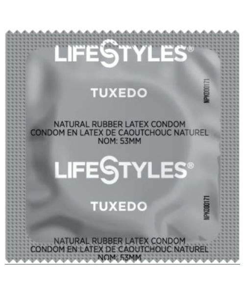 Презерватив чорний 1 шт LIFESTYLES TUXEDO Black