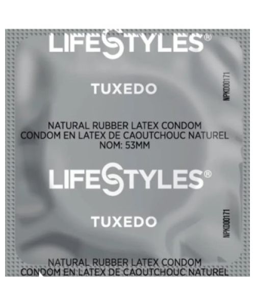 Презерватив чорний 1 шт LIFESTYLES TUXEDO Black