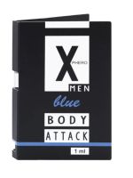 Духи з феромонами для чоловіків X phero Men Blue Body Attack, 1 ml