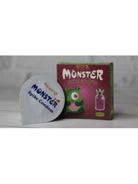 Презерватив Recare MONSTER Green+Pink Wink (1шт)