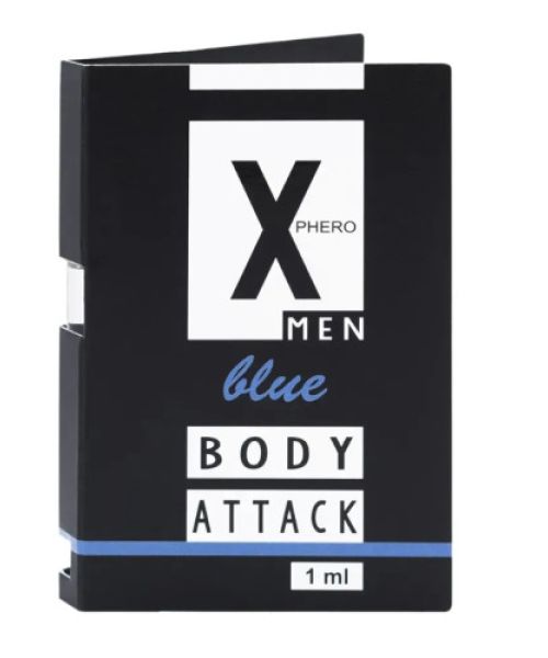 Духи з феромонами для чоловіків X phero Men Blue Body Attack, 1 ml