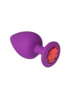Мала силіконова анальна пробка Purple Silicone Ruby, M