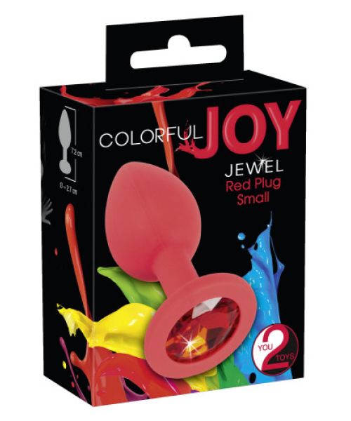 Анальна пробка - Colorful Joy Jewel Red Plug Small