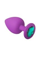 Анальна силіконова пробка Purple Silicone Emerald, M