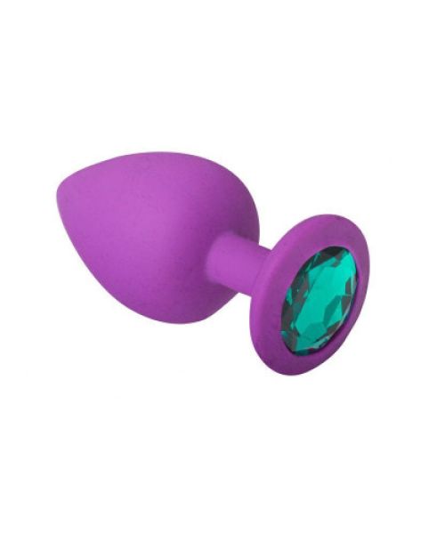 Анальна силіконова пробка Purple Silicone Emerald, M