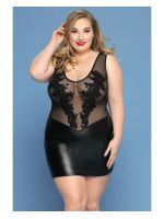 Сукня з напівпрозорим верхом та вишивкою XL/XXL