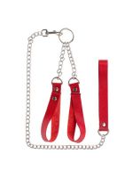 Наручники з повідцем Gentle Hold, Red