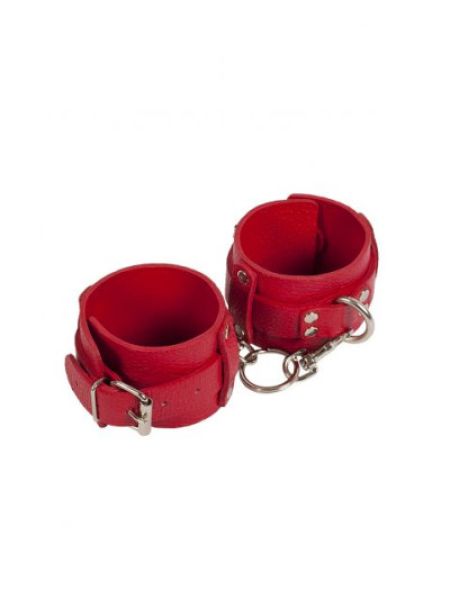 Наручники Leather Dominant Hand Cuffs, Red