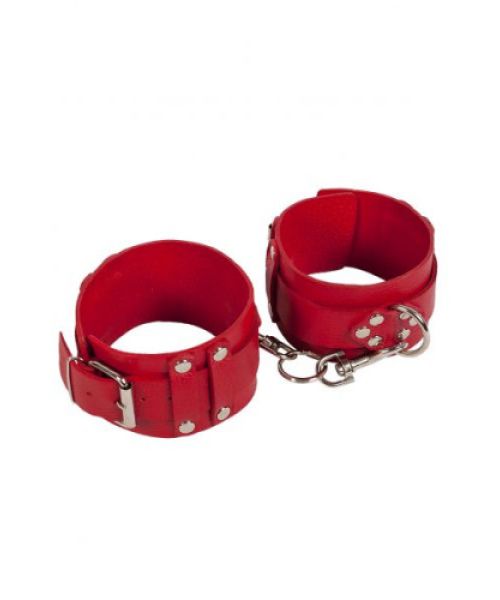 Окови Leather Dominant Leg Cuffs, Red