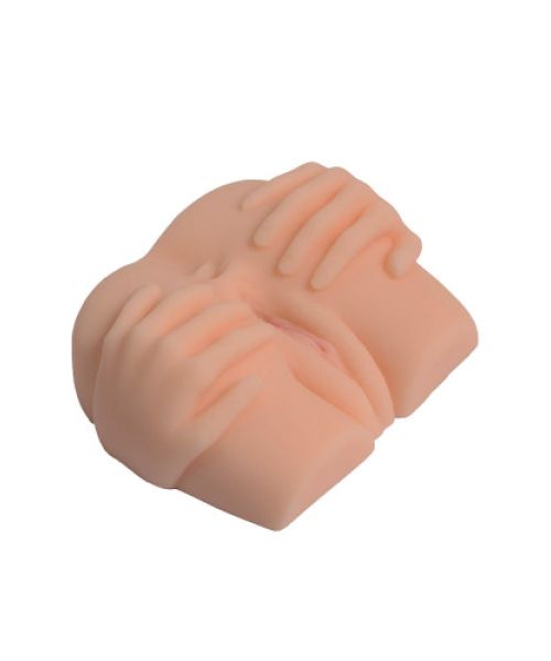 Мастурбатор Вагіна-Анус Delicate hand masturbator без вібрації тілесний