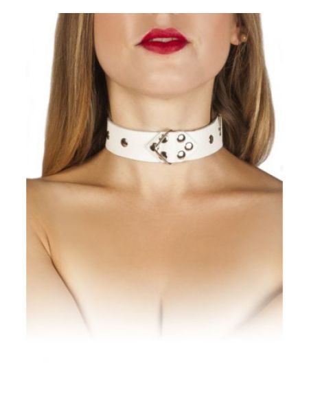 Нашийник Leather Restraints Collar, White