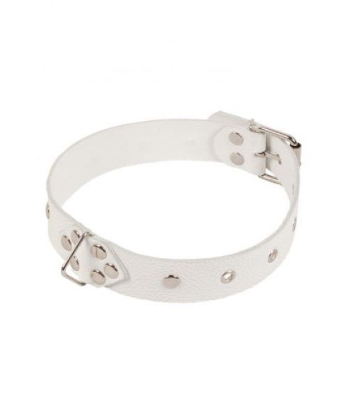 Нашийник Leather Restraints Collar, White