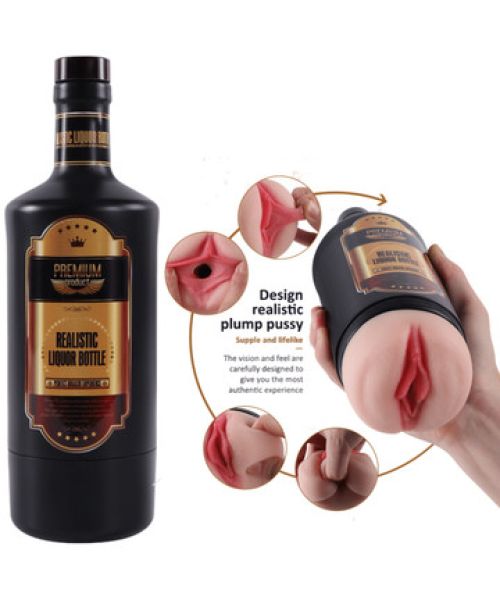Мастурбато-вагіна пляшка "Vagina Realistic Wine Bottle" без вібрації тілесний