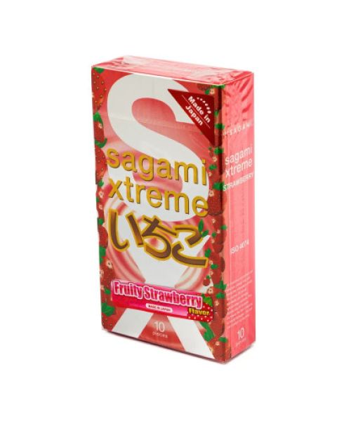 Презервативи ультратонкі SAGAMI XTREME FRUITY STRAWBERRY (по 1 шт)