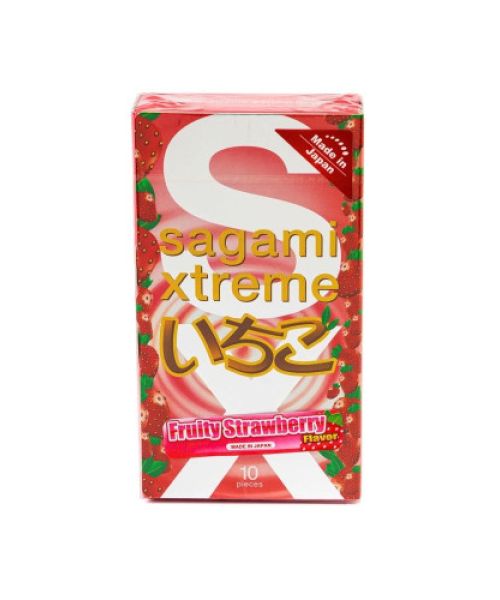 Презервативи ультратонкі SAGAMI XTREME FRUITY STRAWBERRY (по 1 шт)
