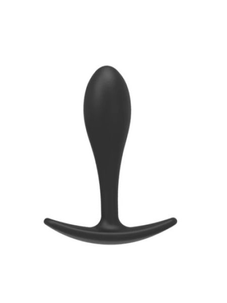 Силіконова анальна втулка Black silicone, розмір М