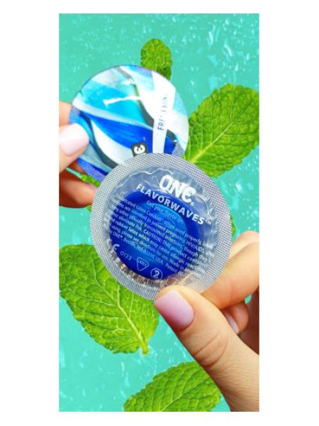 Презервативи ONE Fresh Mint (ароматизовані) (по 1 шт) (упаковка може відрізнятися кольором та малюнком)