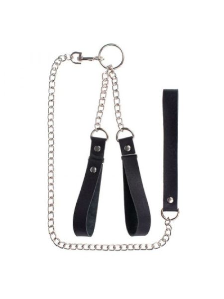 Наручники з повідцем Gentle Hold, Smooth Black Наручники з повідцем Gentle Hold, Smooth Black