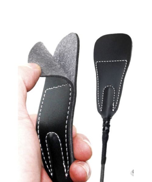 Стек із натуральної шкіри Spanker чорний