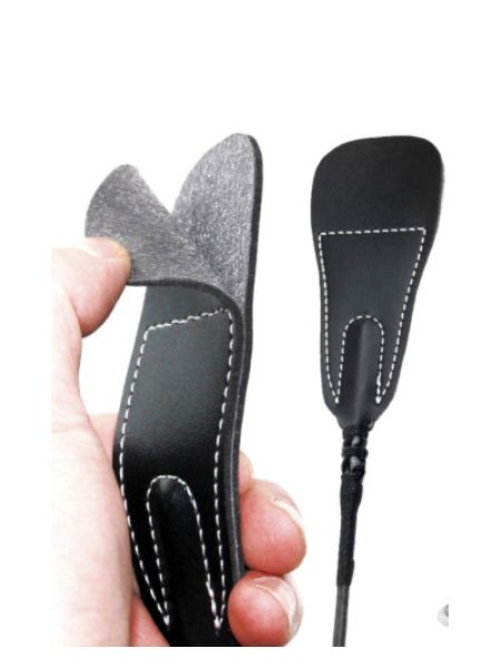 Стек із натуральної шкіри Spanker чорний
