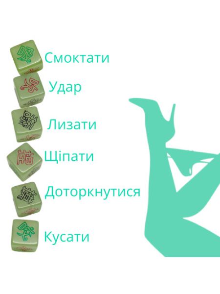 Ігральний кубик "Дії" китайські ієрогліфи