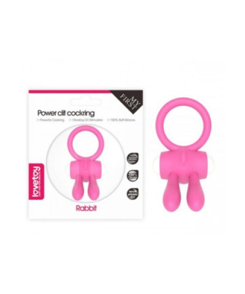 Ерекційне віброкільце Power Clit Cockring, Pink