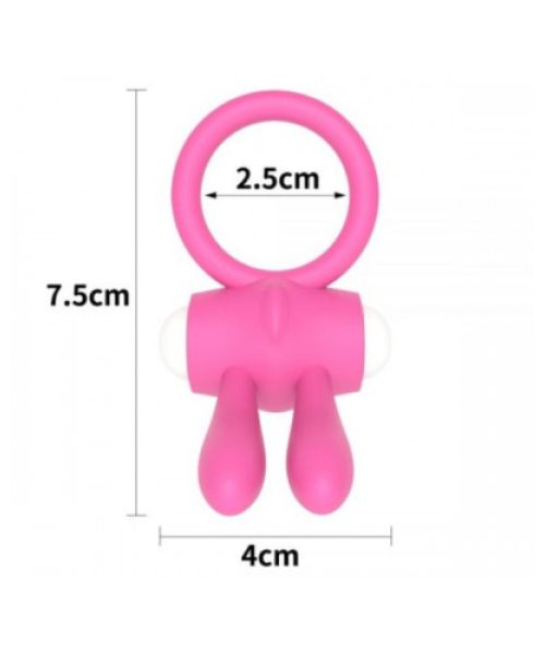 Ерекційне віброкільце Power Clit Cockring, Pink