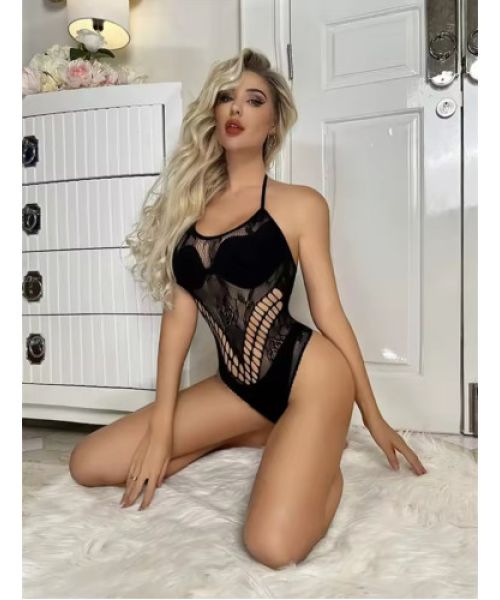 Боді Cindy сітка з візерунком троянди, розмір S/L black (без доступу)