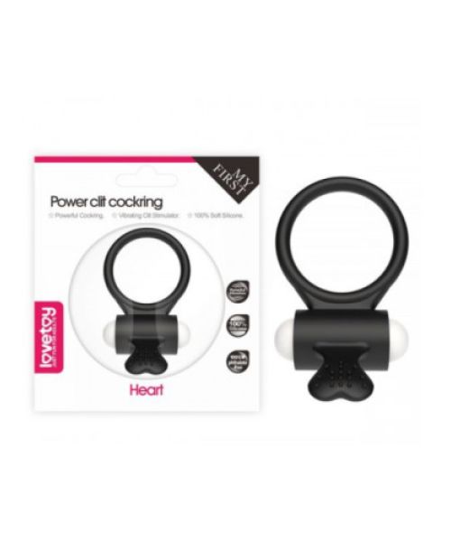 Ерекційне віброкільце Power Clit Cockring, Black