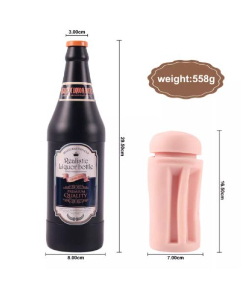 Мастурбато-вагіна пляшка "Sonya Beer Bottle" без вібрації тілесний