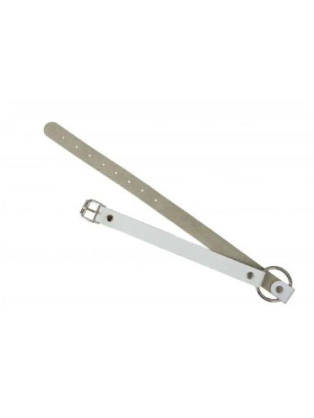 Кляп Leather O-Ring Gag, White