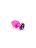 Анальний корок, Pink Silicone Emerald, M