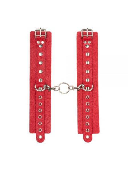 Наручники Leather Double Fix Hand Cuffs, Red