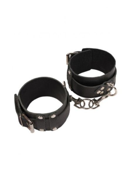 Окови Leather Dominant Leg Cuffs, Black шкіра