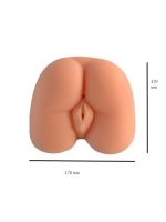 Мастурбатор у вигляді попи без вібрації вагіна та анус Rebecca Sex Ass тілесний