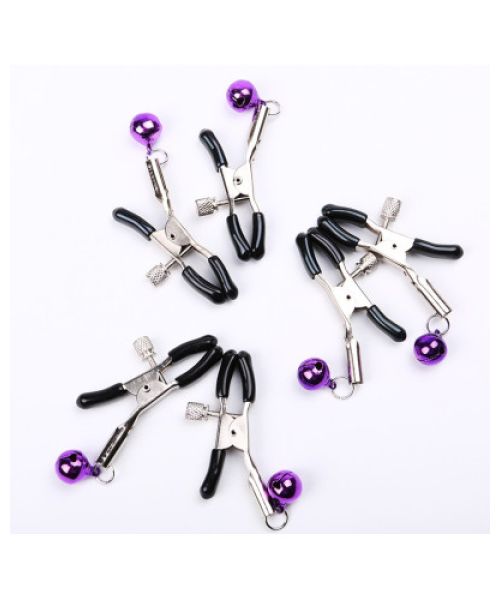Затискачі на соски з бубонцями "Love Clamps"