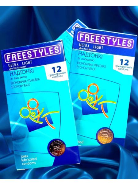 Презервативи FREESTYLES №12 Ultra Light, Супертонкі