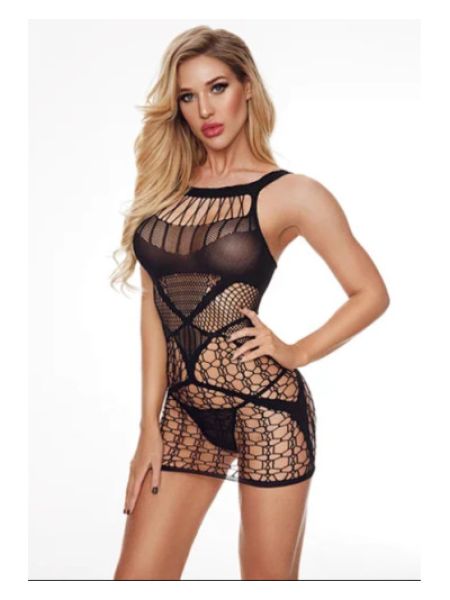 Еротична міні-сукня в сітку Nicole S/L Black