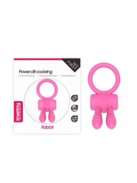 Ерекційне віброкільце Power Clit Cockring, Pink