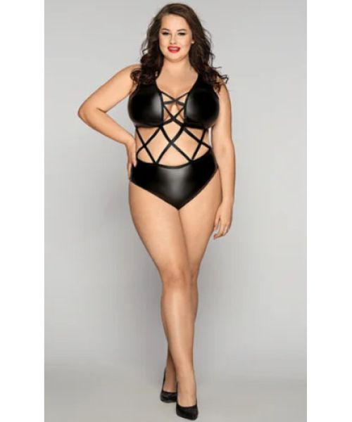 Еротик боді БДСМ з палітурками спереду XL/XXL